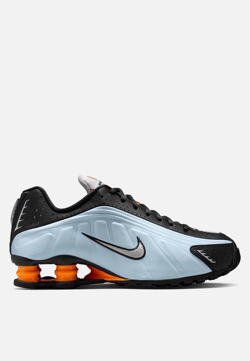 nike shox r4 silver blue