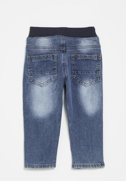 Pop Candy - Elasticated waist jeans - navy blue