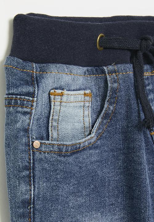 Pop Candy - Elasticated waist jeans - navy blue