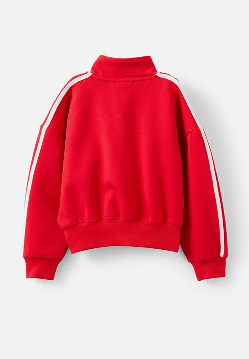 Cotton On - Active long sleeve zip through - varsity red