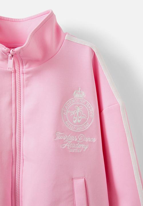 Cotton On - Active long sleeve zip through - fairy pink