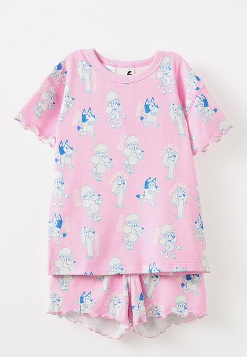 Cotton On - Dani short sleeve pyjama set licensed - lcn blu fairy pink/coco
