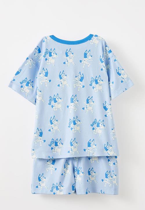 Cotton On - Damon short sleeve pyjama set license - lcn blu dawn blue/bluey yardage