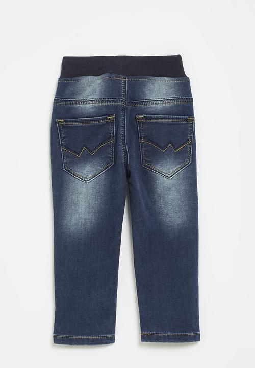 Pop Candy - Elasticated waist jeans - dark blue