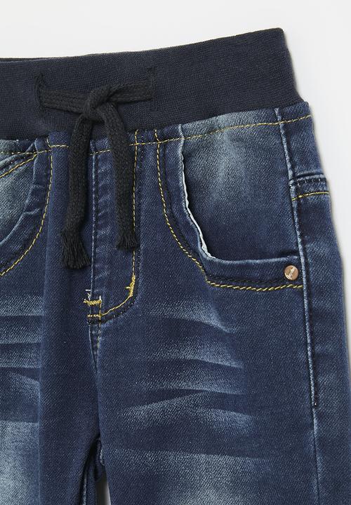Pop Candy - Elasticated waist jeans - dark blue
