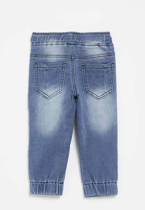 Pop Candy - Carpenter-style soft denim jeans - light blue