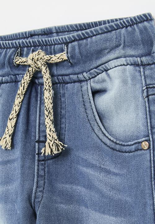 Pop Candy - Carpenter-style soft denim jeans - light blue
