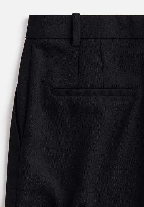 H&M - Straight tailored trousers - black
