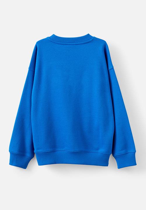 Cotton On - Sammy oversize crew - harbour blue/vacances st.lucia