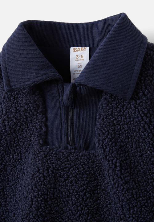Cotton On - Teddy fleece sweater - navy ink