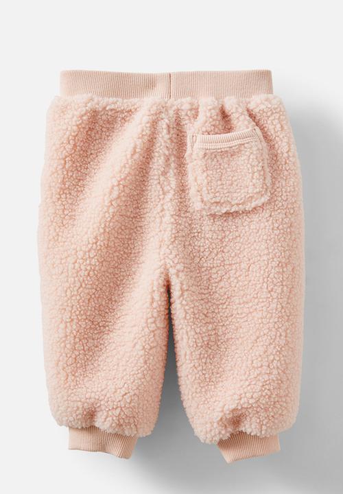 Cotton On - Teddy fleece trackpant - pink pearl