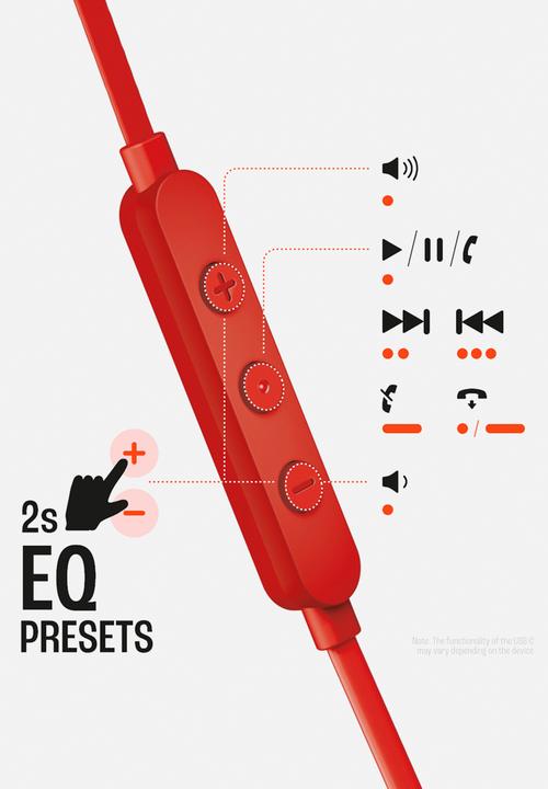 JBL - T310C USB-C In-Ear Headphones - Red