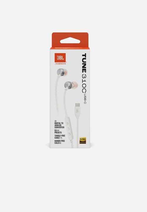 JBL - T310C USB-C In-Ear Headphones - White