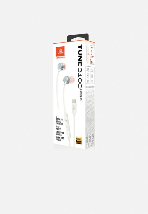 JBL - T310C USB-C In-Ear Headphones - White