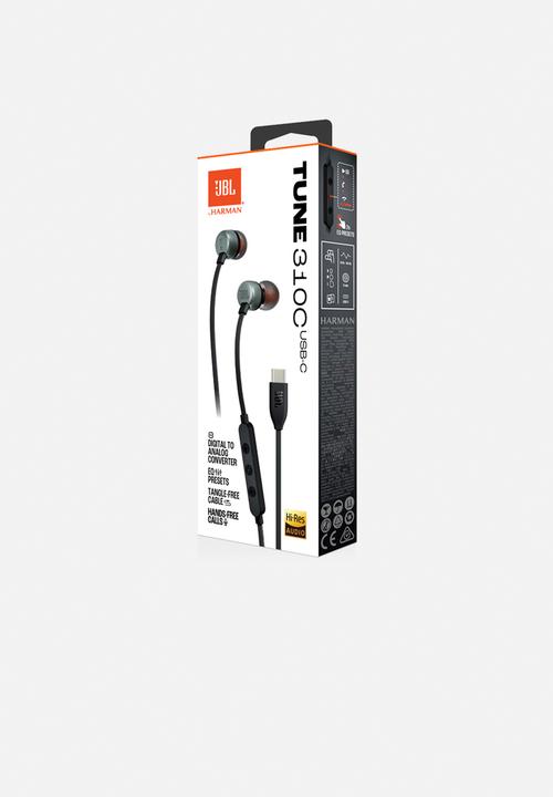 JBL - T310C USB-C In-Ear Headphones - Black
