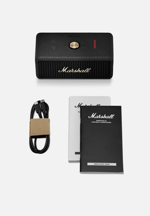 Marshall - Marshall Emberton III Portable BT Speaker - Black. Brass