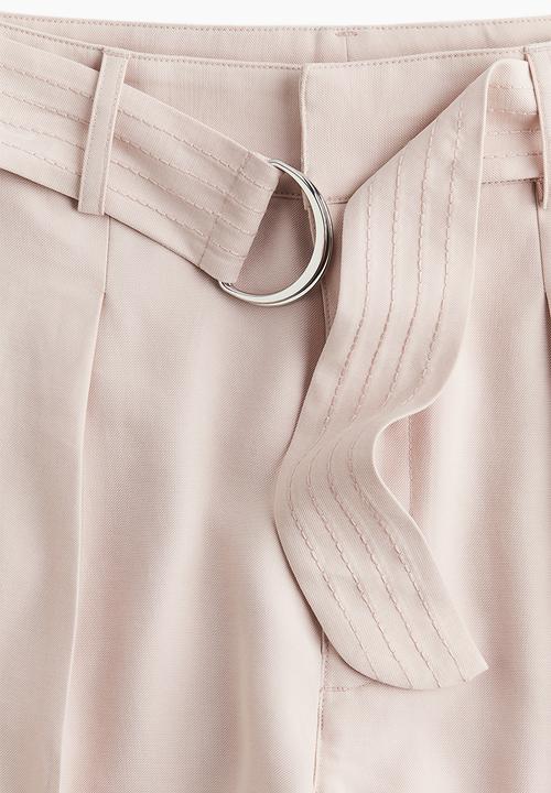 H&M - Belted trousers - powder pink