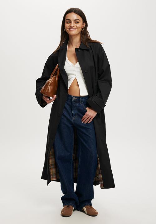 Cotton On - Ellie trench coat - black