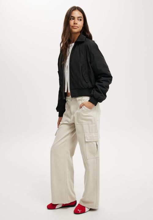 Cotton On - Toby bomber jacket - black