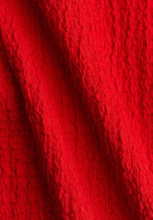 H&M - Textured jersey top - red