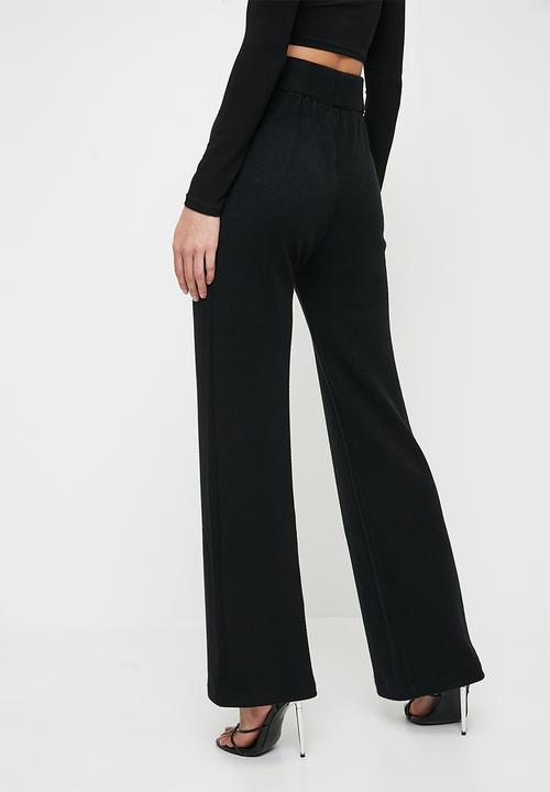SISSY BOY - WILLOW: Basic Wide-Leg Knit Pants - Black