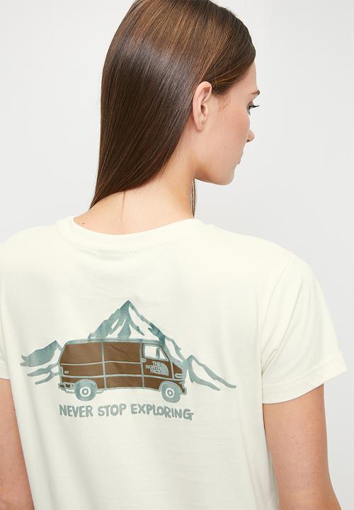 The North Face - W Ss Outdoor Graphic Tee - White Dune