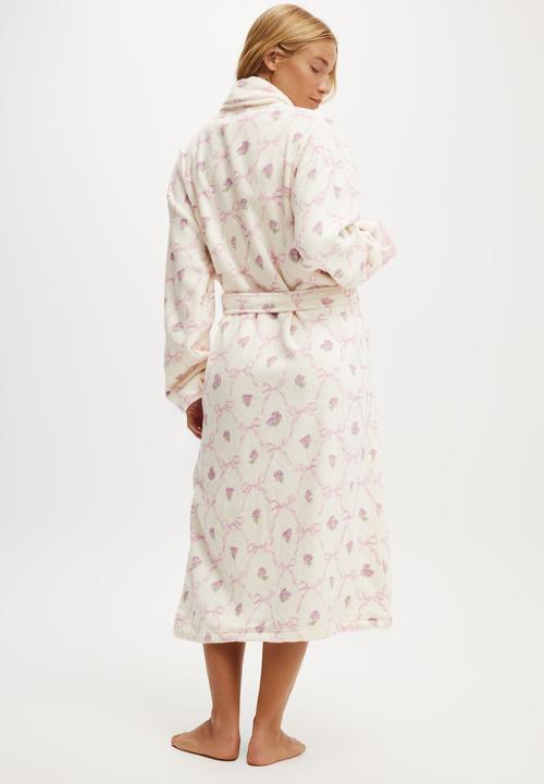 Cotton On - Luxe Terry Robe - Lola Bows Pinks