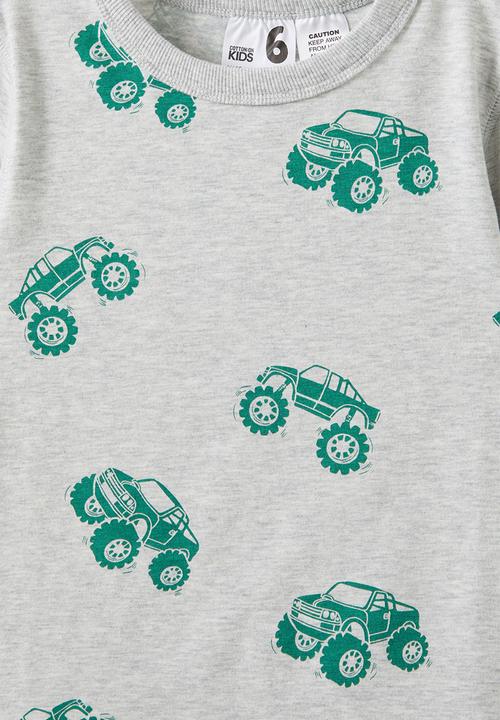 Cotton On - Ace long sleeve pyjama set - cloud marle/trucks
