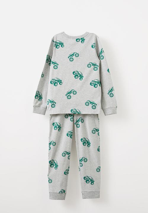 Cotton On - Ace long sleeve pyjama set - cloud marle/trucks