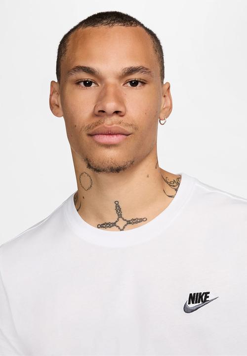 Nike - NSW Club DT Tee  - WHITE/COOL GREY/BLACK