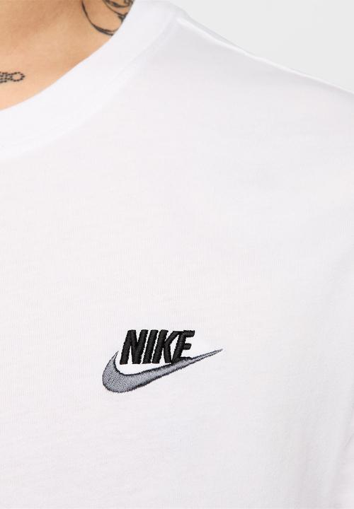 Nike - NSW Club DT Tee  - WHITE/COOL GREY/BLACK