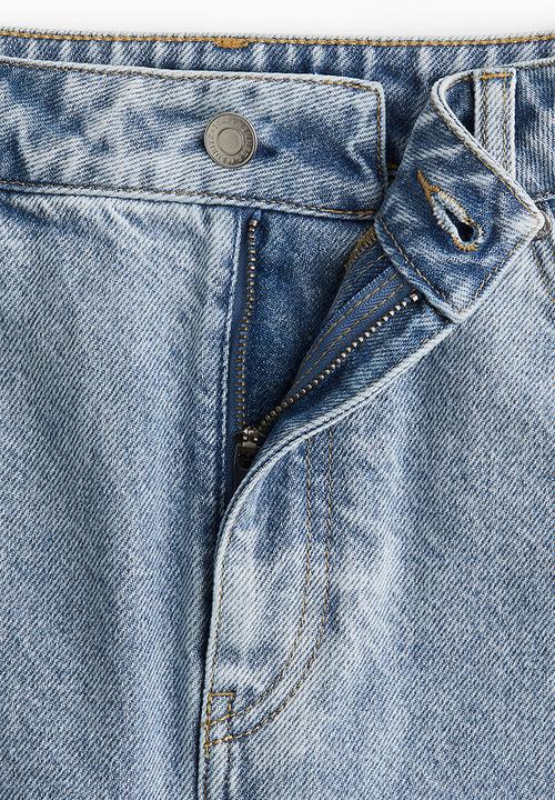 H&M - Knee-length denim skirt - light denim blue 