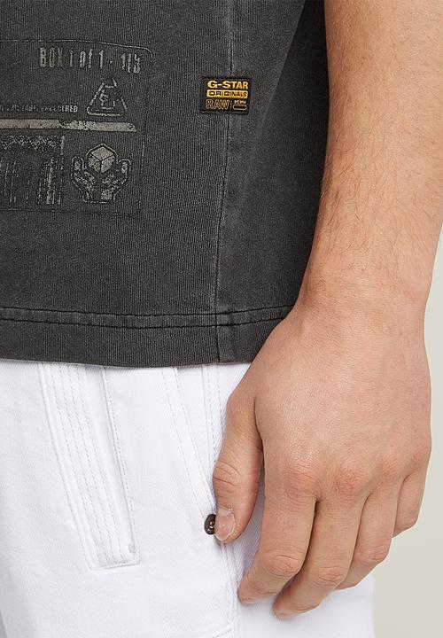 G-STAR - Shipping Gr Overdyed R T - Dk Black Gd
