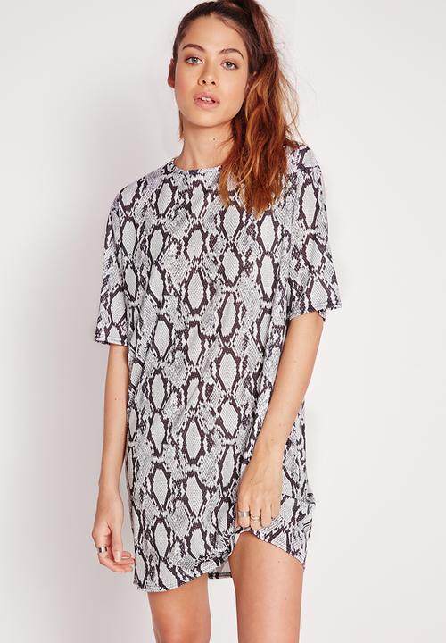 snakeskin t shirt dress