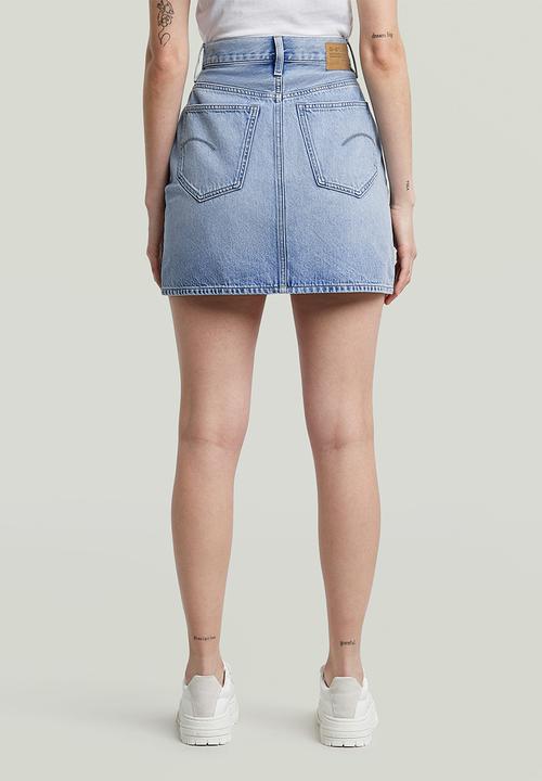 G-STAR - Viktoria Short Skirt Clean Edge Wmn - Sun Faded Blue Cape