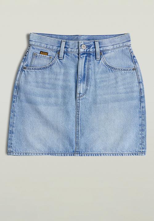 G-STAR - Viktoria Short Skirt Clean Edge Wmn - Sun Faded Blue Cape