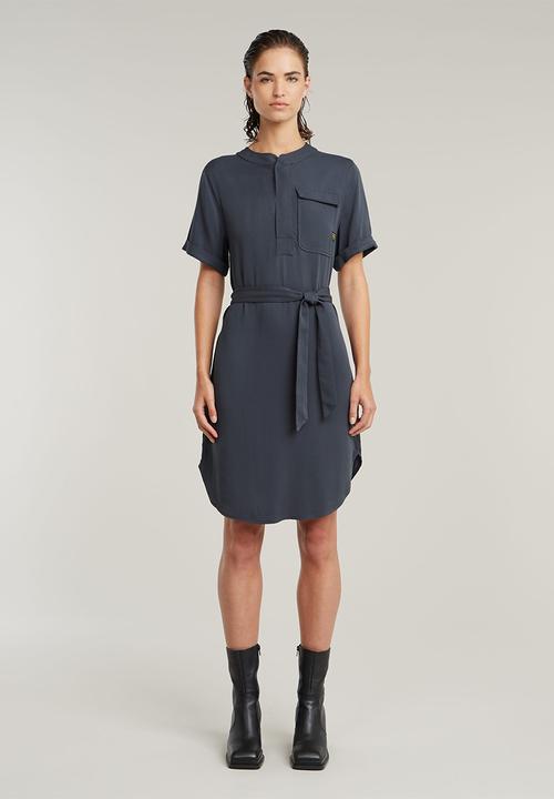 G-STAR - Belted Dress Wmn - Petrol