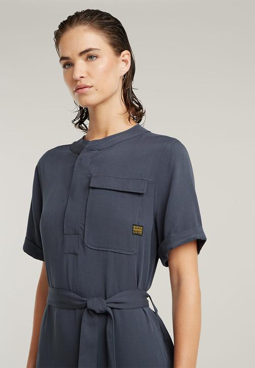 G-STAR - Belted Dress Wmn - Petrol