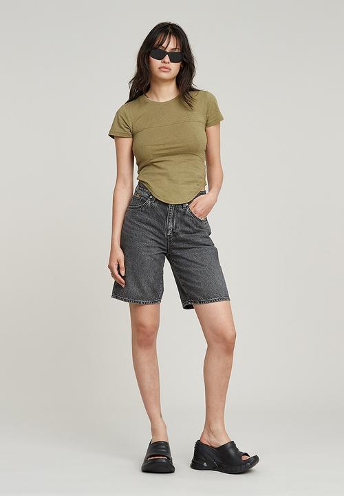 G-STAR - Viktoria Bermuda Short Clean Edge Wmn - Faded Eolith Grey