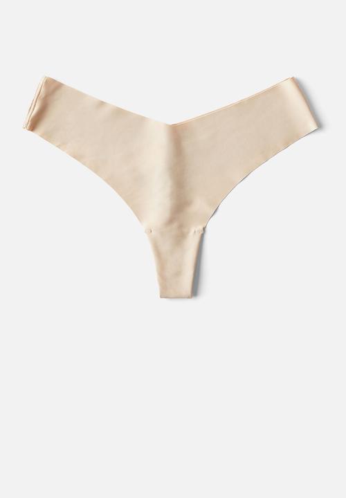 Cotton On - The Invisible G String Brief 3 Pack - Black/Frappe/Maple Sugar