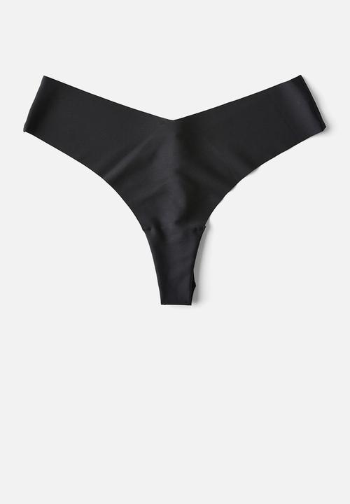 Cotton On - The Invisible G String Brief 3 Pack - Black/Frappe/Maple Sugar