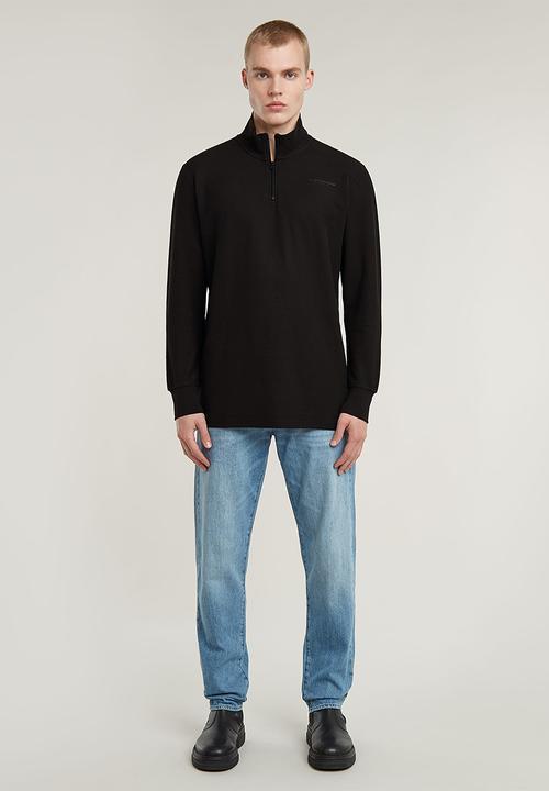 G-STAR - Half zip tweeter r t l\s - dk black
