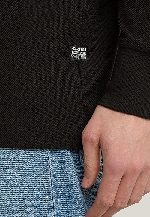 G-STAR - Half zip tweeter r t l\s - dk black
