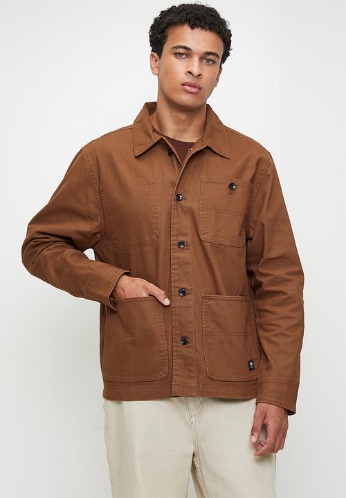 カップアンドコーンMicro RipstopTrackJacket&Pants Drill Chore Canvas Jacket - Tortoise Shell