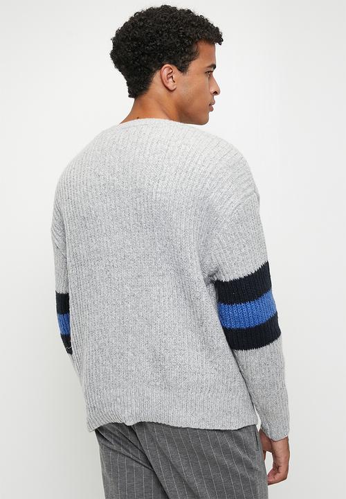 Cotton On - V Neck Knit - Grey Marle
