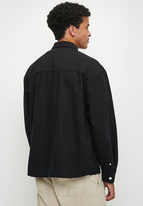 Cotton On - Bedford Long Sleeve Shirt - Black Emb