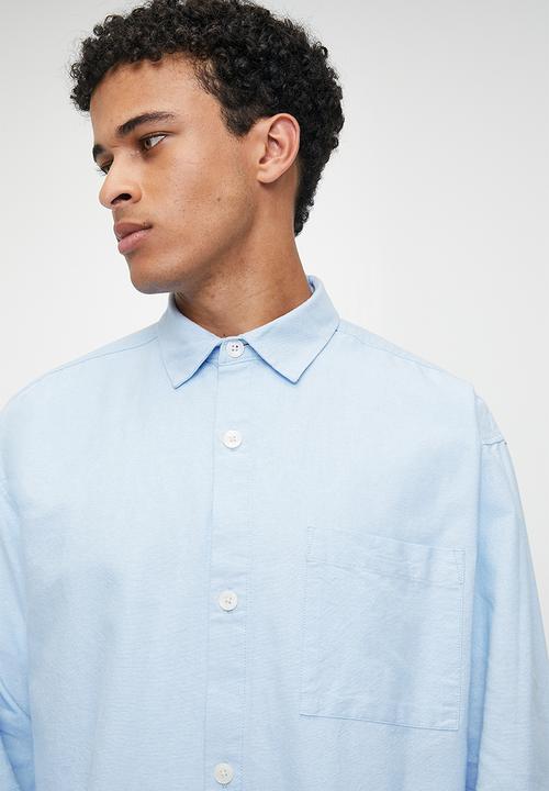 Cotton On - Bedford Long Sleeve Shirt - Sky Emb