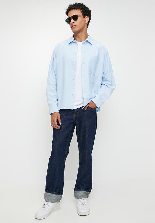 Cotton On - Bedford Long Sleeve Shirt - Sky Emb