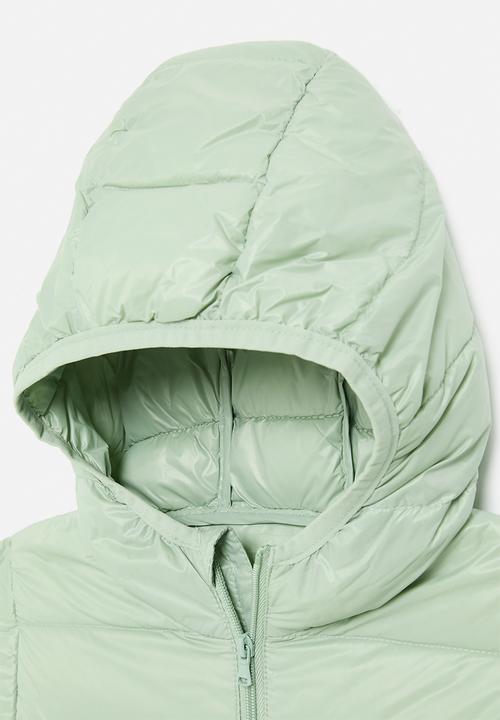 Pop Candy - Hooded puffer jacket- green