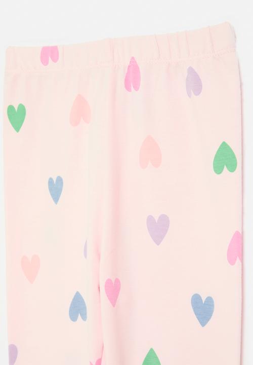 Pop Candy - Heart Print leggings - pink